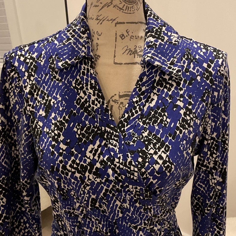 Diane von Fürstenberg Wrap Dress – Snake Print – Size 14 - Picture 2 of 4